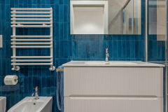 Ristrutturazione Villino -  Bagno Mattonelle Blu